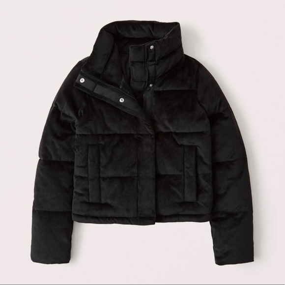 Abercrombie Fitch Velvet Mini Puffer In 